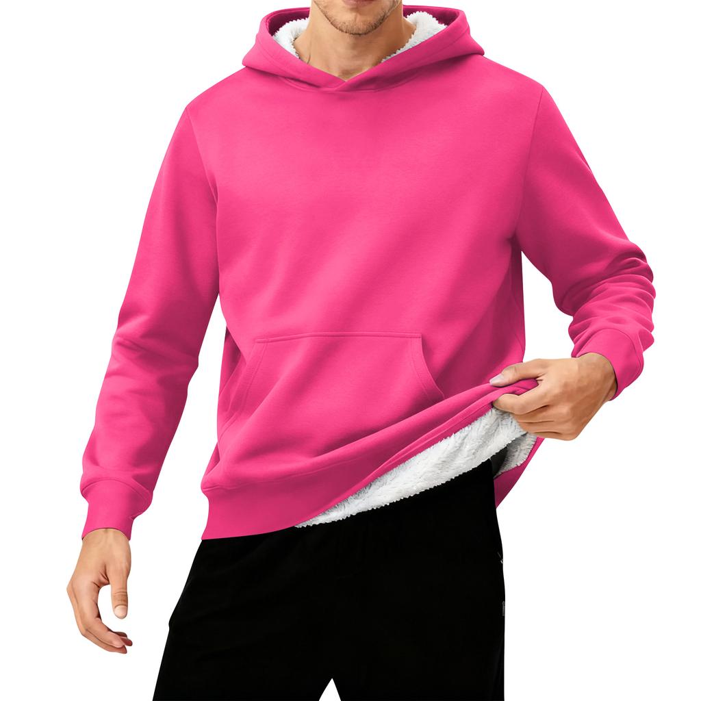 Men's Hooded Fleece-Lined Thick Warm Sweatshirt