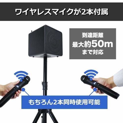 Belcat BWPA-40W 40W Wireless Portable PA System with Channel Switching, Expansion Set Lite (Includes 2 Wireless Microphones, Wired Microphone, Tableto