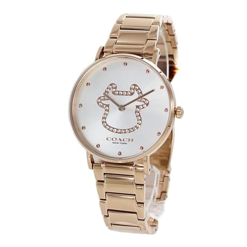 Coach Women's Ox Zodiac Watch with Shopper Bag, Red Stainless Steel Bracelet, 14503708-sp, Perfect for 60th Birthdays