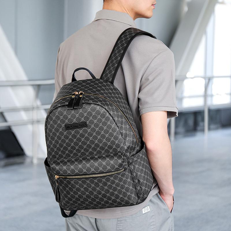 Women's backpack versatile presbyopia backpack PU backpack large capacity school bag couple backpack