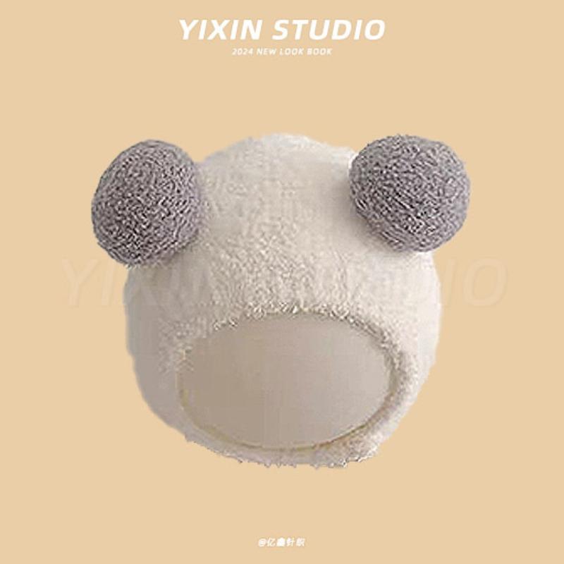 Autumn and Winter Boys and Girls Children's Hats Baby Hats Cute Cartoon Bears Plush Hats Thermal Hats Ear Protectors Knitted Hats