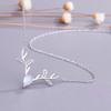 Elegant Elk Pendant Necklace in S925 Sterling Silver for Women – High-End Fashion Versatile Clavicle Chain