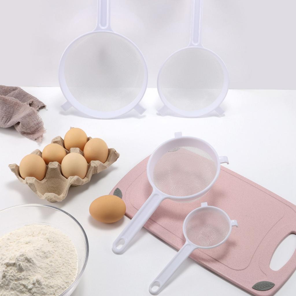 Kitchen Baking Tools: PP Plastic Filter Screen, Filter Screen, Strainer, Flour Filter Screen, Sieve, Handheld Flour Sieve.