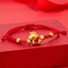 Chinese Style Lucky Pony Red Rope New Year Hand Rope Fortune Bracelet Horse Year Bracelet  Gift