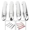 Car Door Handle Bar Cover Trim for KIA FORTE CERATO 2010-2012 1 Set Chrome