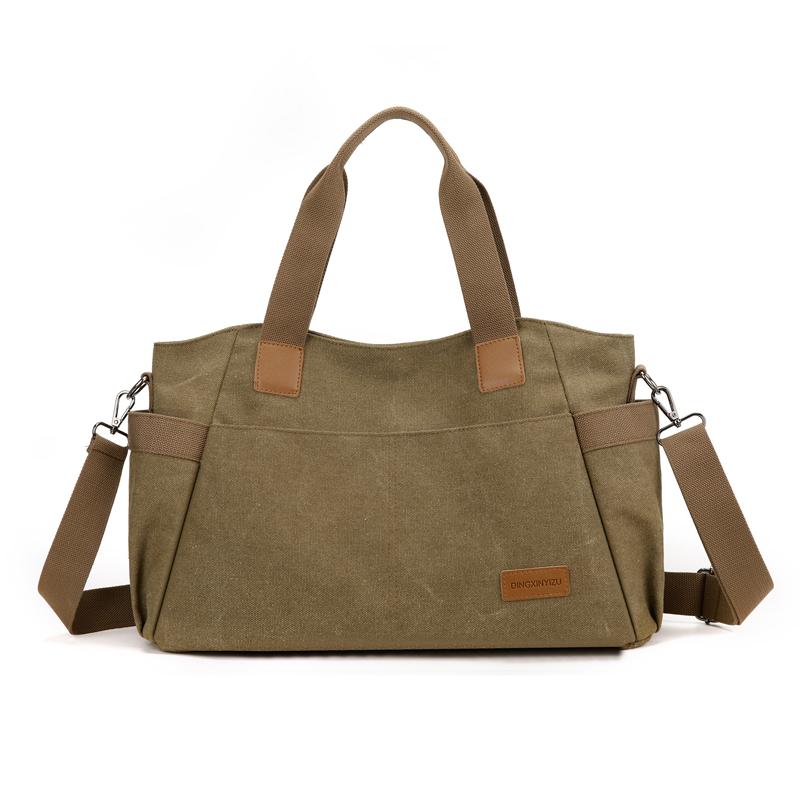 Women's Large Capacity Shoulder Bag Handbag Canvas Vintage Student Crossbody Bag