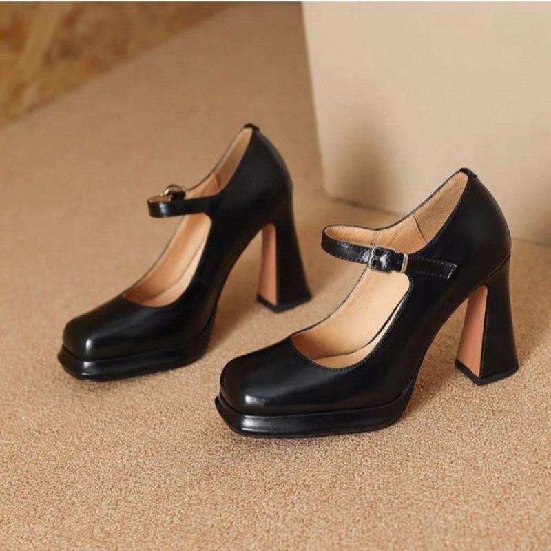 Módní Elegantní Dámské Boty na Vysokém Podpatku Sandály na Podpatku s Čtvercovou Špičkou Trend 2025 Nová Móda Letní Masivní Boty Šaty Párty Dámské Lodičky Sexy