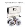 2Pcs Universal Shower Glass Door Rollers Corrosion Resistant Four Wheel Hanging Pulley Roller for Bathroom Doors