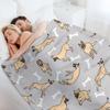 Playing Cream Belgian Malinois - Gray Background Throw Blanket Winter Beds Decorative Beds Luxury St Heavy Blankets