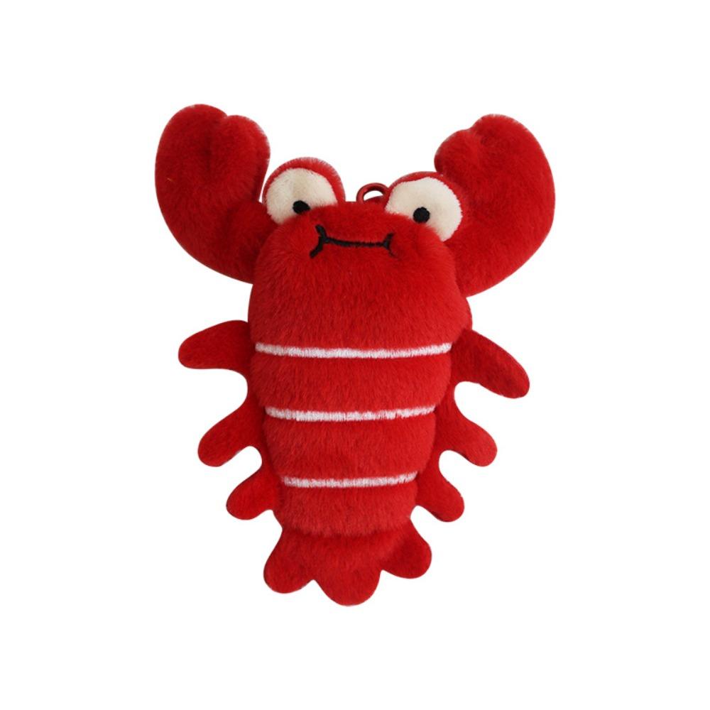 Lobster Plush Doll Keychain Fluffy Animal Bag Pendant Cute Ocean Animal Coin Purse  Birthday Gift