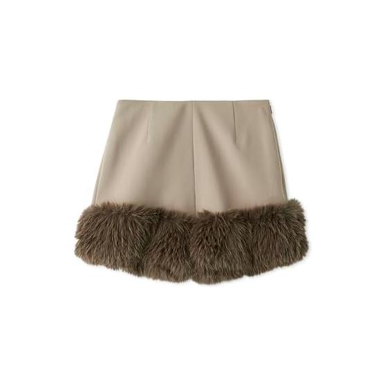 Lily Brown Eco Fur Shorts LWFP245088 Women s