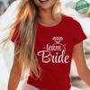 Team Bride Matching T-Shirts Diamond Ring Graphic Tees Bachelorette Hen Party Summer Short Sleeve O Neck Tops for Bridesmaids