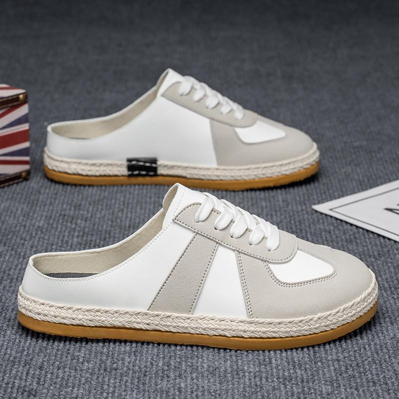 

YRZL Мужские полутапочки Повседневные сандалии Мужская удобная обувь слипоны Легкие дышащие тапочки Балетки Обувь для ходьбы 44 серый