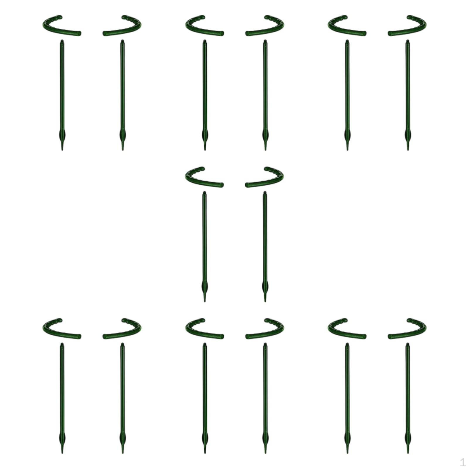 

14 штук Колышки для поддержки растений Кольца для цветов Садовые инструменты для улицы Бонсай Полукруглые 14cmx24cm