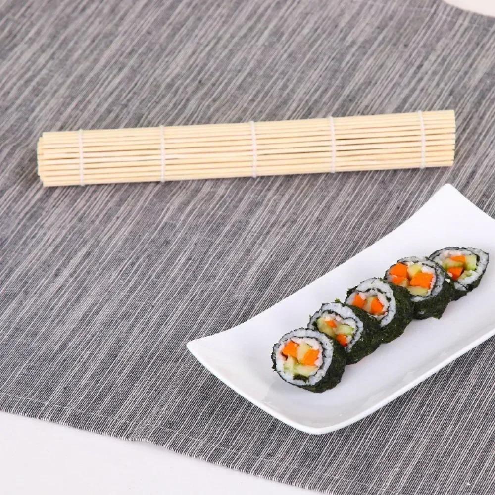 24X24cm/27X27cm/30X30cm Homemade No-stick Bamboo Sushi Mat Kitchen Sushi Roller Mat Heat Resistance Bamboo Roll Up Sushi Mat