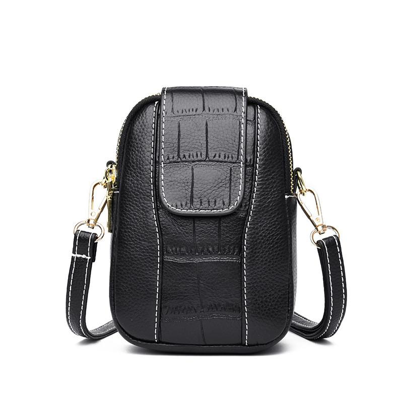 IELGY Korean Version Trendy One-Shoulder Messenger Vertical Mobile Phone Bag