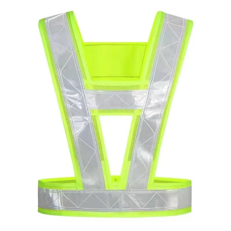 Reflective Safety Vests High Visibility Reflective Strap Security Traffic Warning Vest Night Working Running Cycling Vest Jacket
