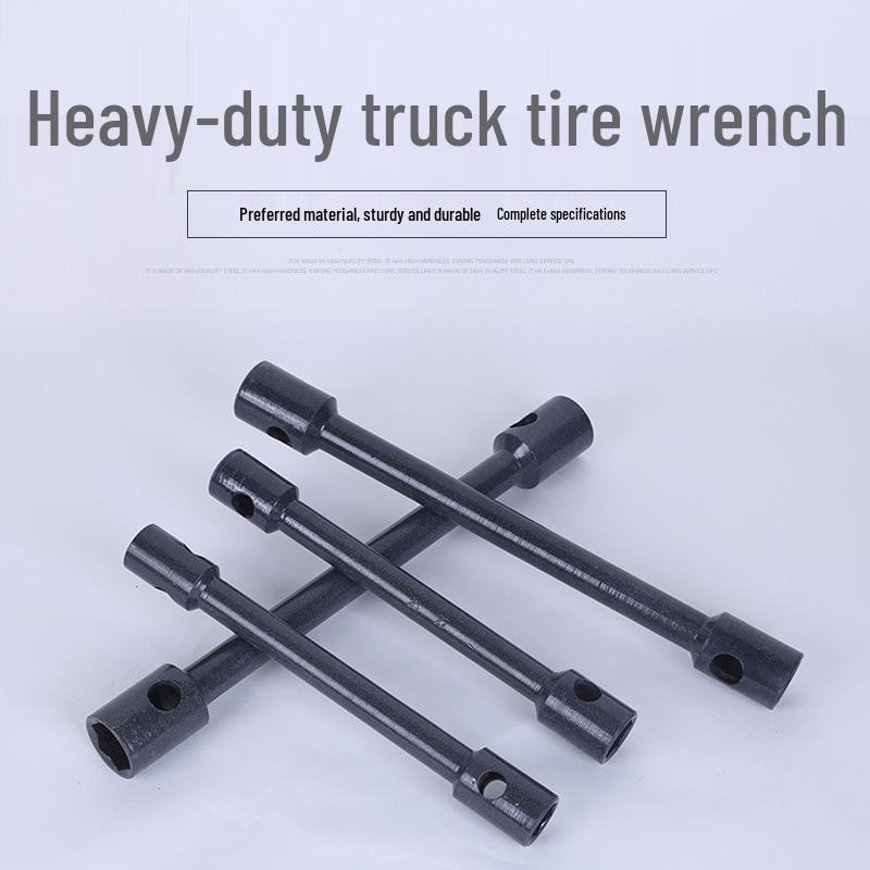 Heavy Duty Double Head Truck Tire Socket Wrench for Removal 60cm Pry Bar