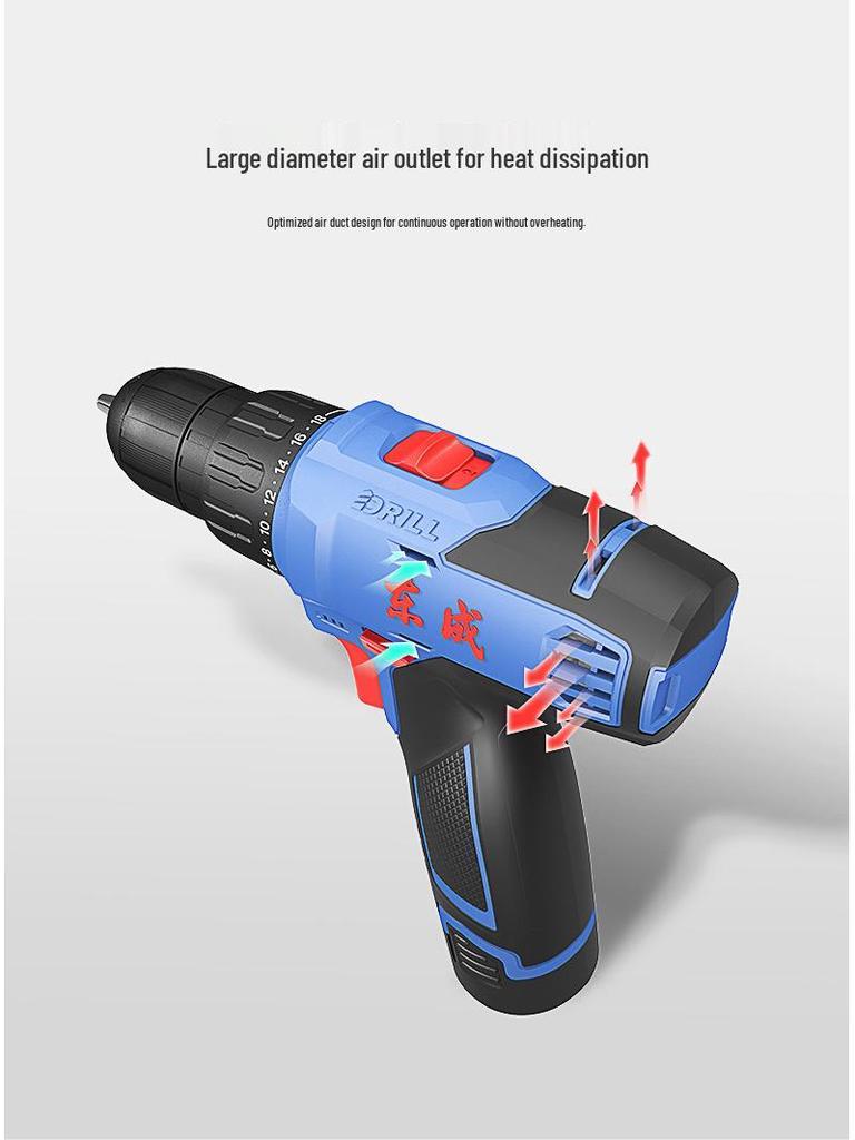 Dongcheng Cordless Brushless Lithium Hammer Drill & Electric Screwdriver