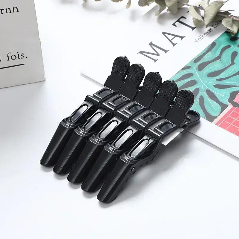 5Pcs Alligator Hair Clip Plastic Nonslip Durable Hairpin Black Pink Styling Accessories for Women Men Hairdressing