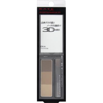 Kate Kate Designing Eyebrow 3D EX-4 Makijaż oczu Brwi (1) Nałóż odpowiednią ilość pudru na pędzel, dostosowując go do