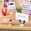 Messege Desktop Memo Clip Holder Picture Photo Stander Clip Cute Hand Raising Card Clip Decoration