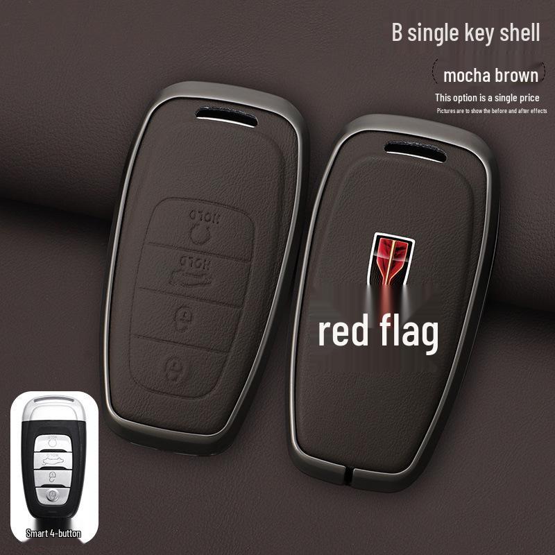 New 2023 Hongqi EQM5 Key Case & H7 Metal Shell Keychain for E-QM5 PLUS