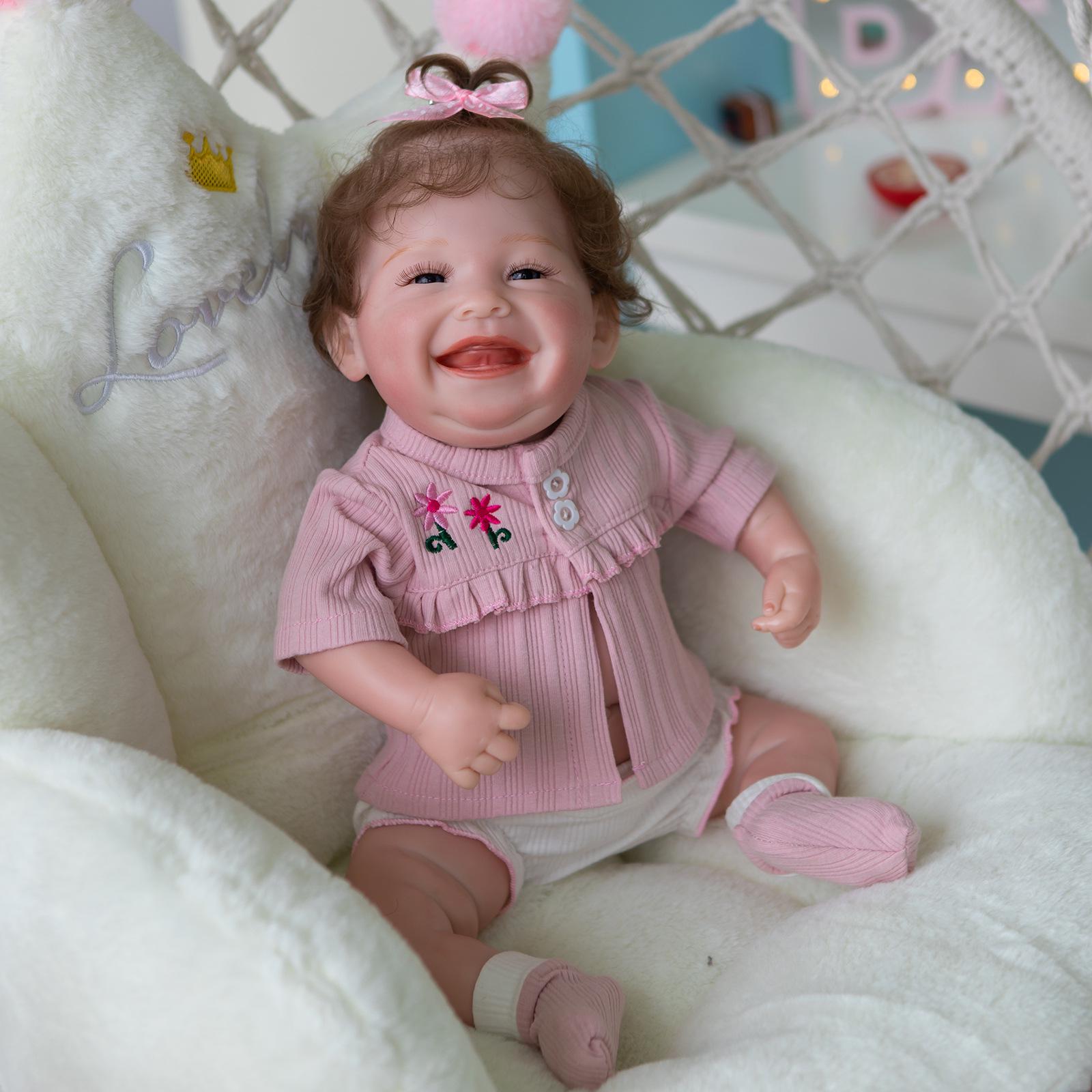 19-Inch Realistic Full Silicone Reborn Baby Doll - Cute Blue Ocean Edition 19 inches