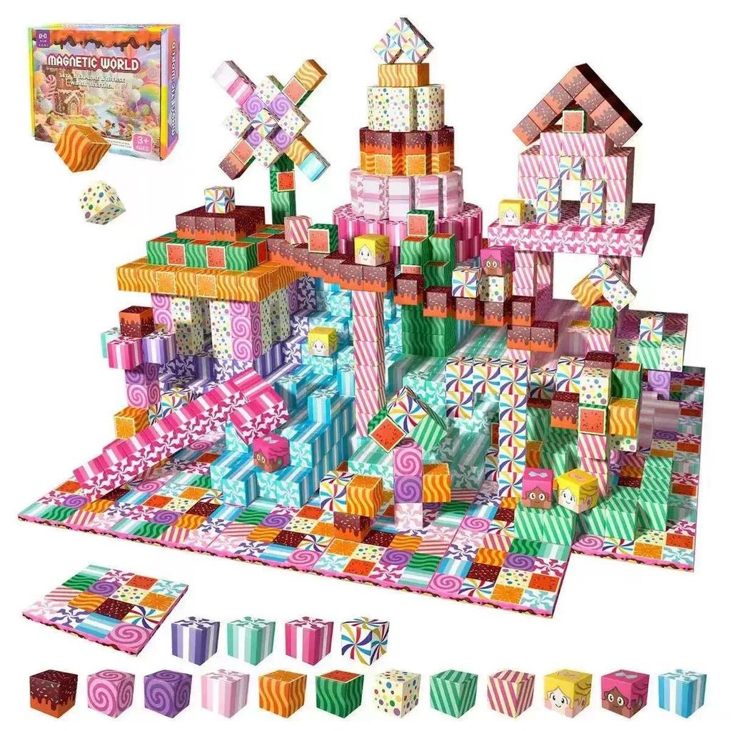 Cross-border Magnetic World Cube Puzzle Set - 2CM Building Blocks