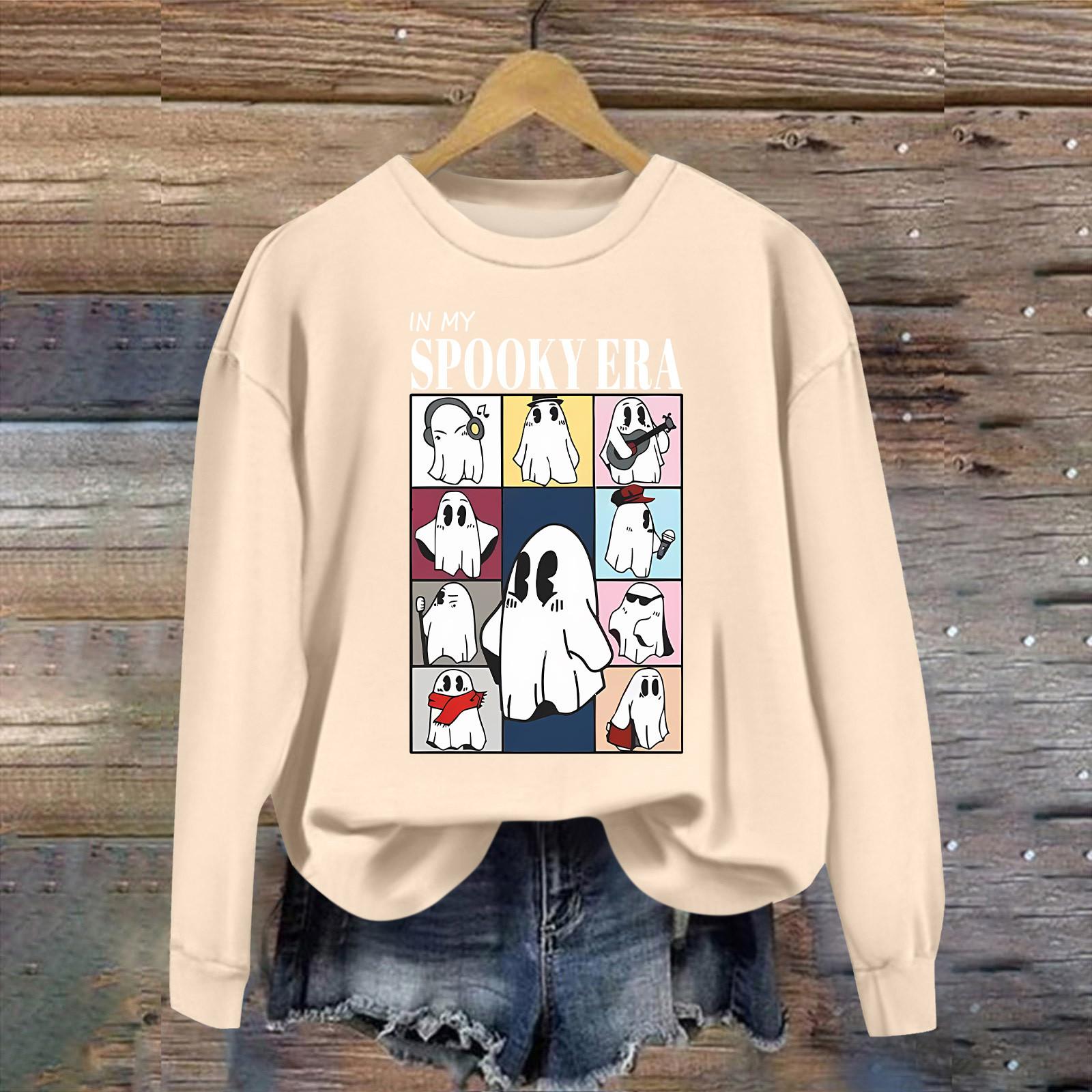 

Женские осенне-зимние топы, женская толстовка с длинными рукавами, повседневные флисовые топы с круглым вырезом, свободный крой, половер L бежевый