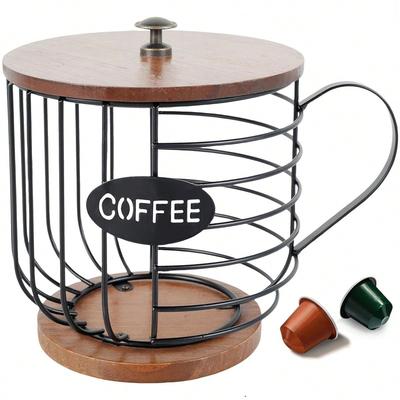 Coffee K Cup Holder, K Pod Storage Organizer, Keurig Cup Holder for Countertops, Kcup Holders for 35 K Cups – Storage Basket