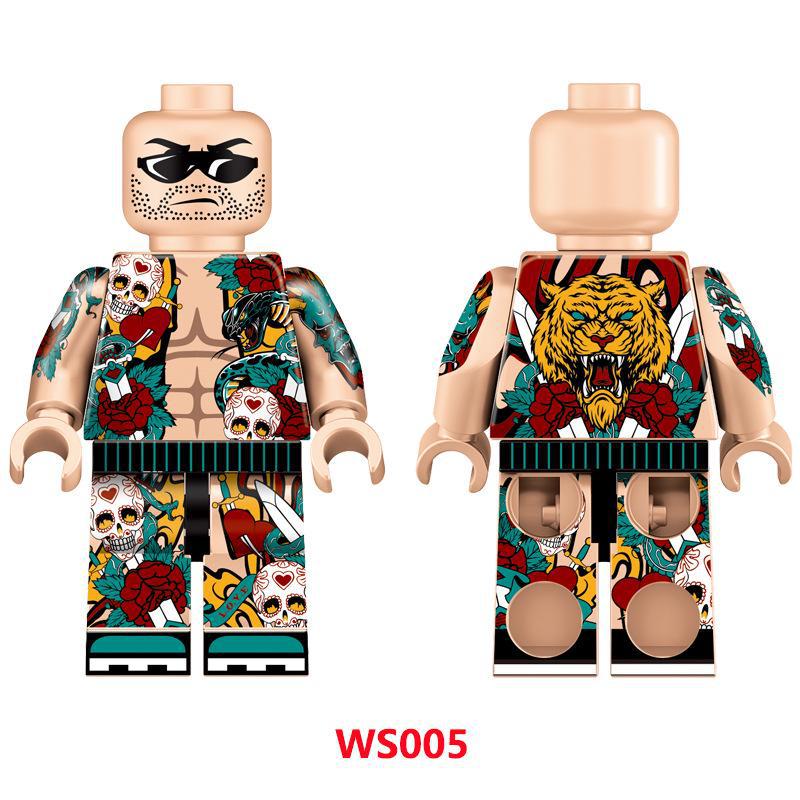 

Классический модный узор татуировки строительные блоки минифигурки игрушечный набор Body pattern 005