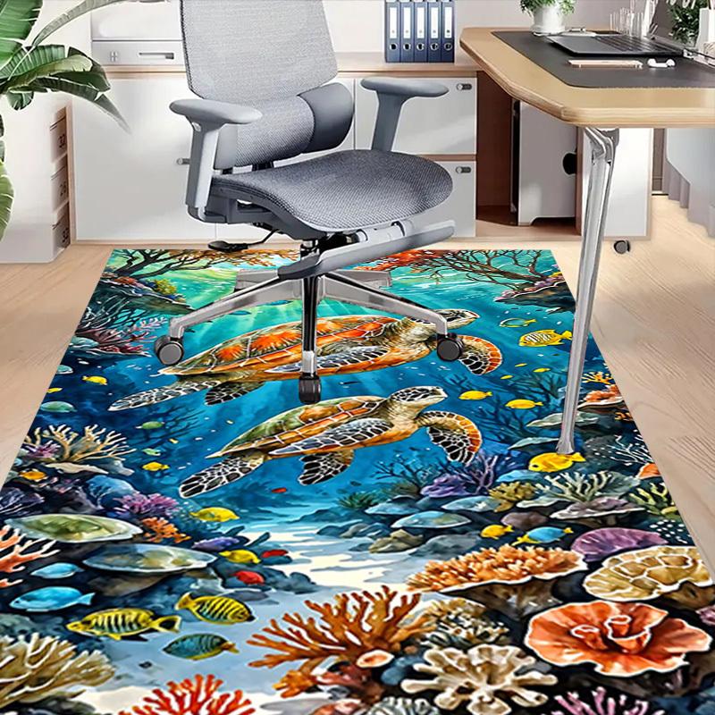 1PC turtle coral Extra Large Non-Slip Floor carpet, Office, family, bedroom, Studio - Large Area RugJ0328