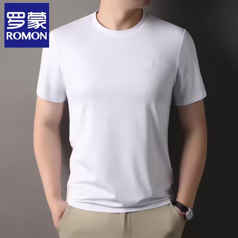 

Мужская летняя футболка Romon с коротким рукавом из смесовой шелковой ткани 2XL
