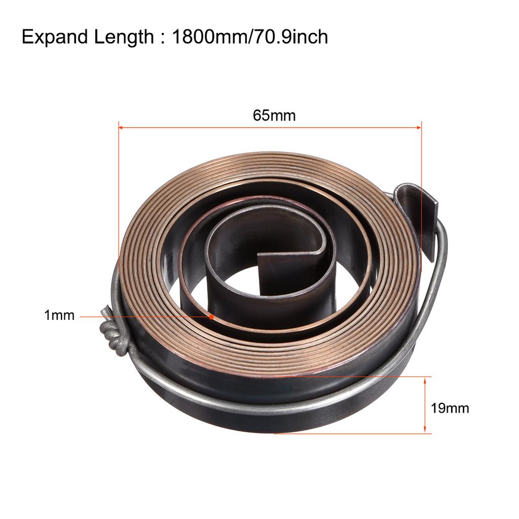 Molletta di Ritorno per Trapano a Colonna Molla del Mandrino Molla a Spirale di Ritorno dell'Alimentazione Assemblaggio Rivestimento Nero Espandi Lunghezza 680-1800mm Diametro Esterno Molla 34-66mm