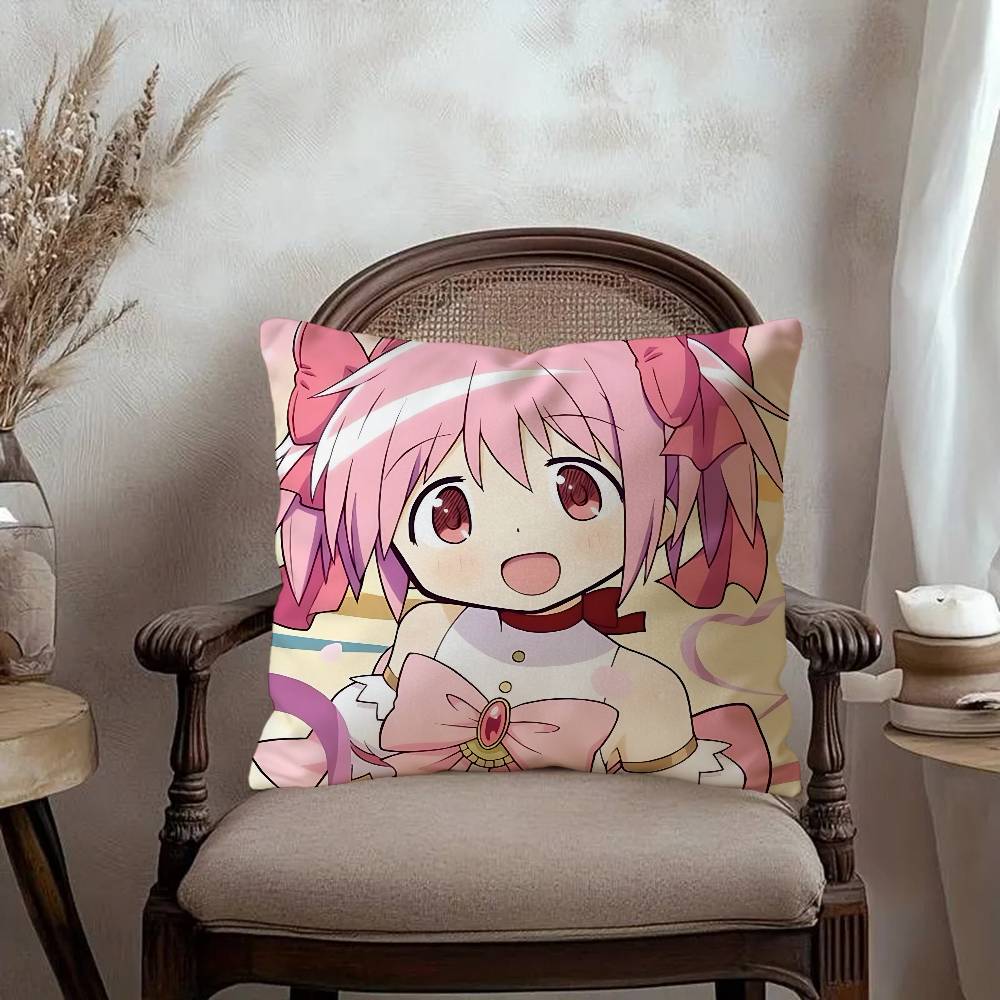 P-Puella Magi K-Kaname Madoka Maple Design Cushion Cover Happy Autumn Harvest decor Holiday Decorati Pillow Cover