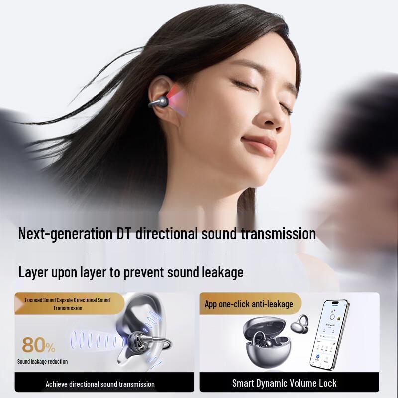 Tonemac Q6 Open-Ear Clip-On Bluetooth Headset