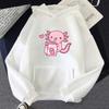 Anime Axolotl Loves Strawberry Milk Doodle Hoodie Kawaii Hoodies Winter Women Spring/Autumn Unisex Sweatshirt Harajuku Sudaderas