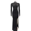C7045 European & American Fashion Rhinestone Slit Long Dress for Women.