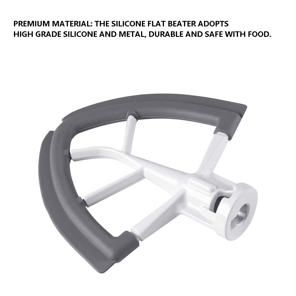 Tilt-Head Flat Beaters Wear-resistant Aluminum Silicone Mixer Paddle Household Kitchen Mixing Attachment Washable Kitchenware