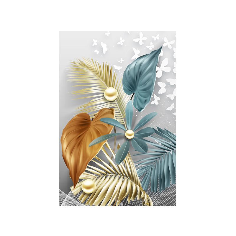 

Абстрактная Золотая бабочка и листья, настенный плакат с принтом, Роскошная картина на холсте, современное офисное искусство, фотографии для гостиной, домашнего декора 20X40cm No Frame