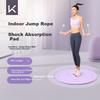 Keep Circular Cordless Jump Rope Mat, Soundproof Thickened Shock-Absorbing Home Indoor Fitness Exercise Non-Slip Small Floor Mat, 10mm