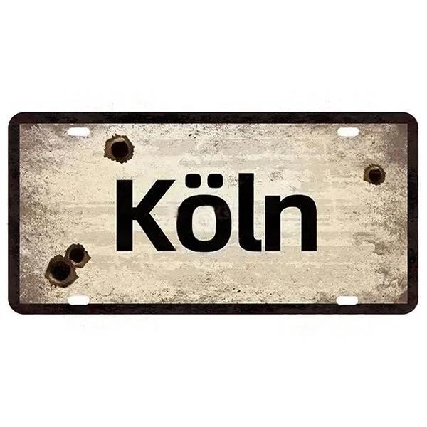 Vintage Berlin City Plate War Aluminum Sign Store Bar Metal Home Club Man Cave Pub Decor Painting Plaques Poster Wall Decoration