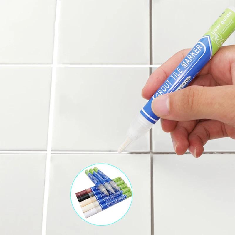 Waterproof Floor Tile Pen Wall Grout Restorer Gap Marker Grout Pen Wall Seam Repair For Floor Bathroom Kitchen Decontamination