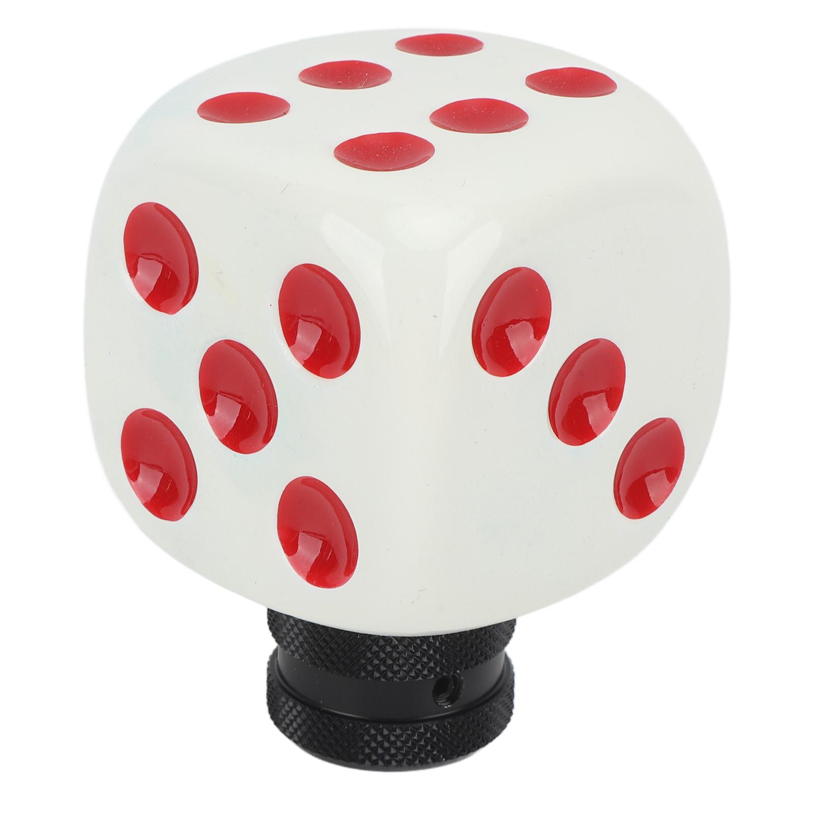 

Ручка рычага переключения передач в форме кубика, смола, головка рычага переключения передач, головка рычага переключения передач, универсальная посадка красный/белый