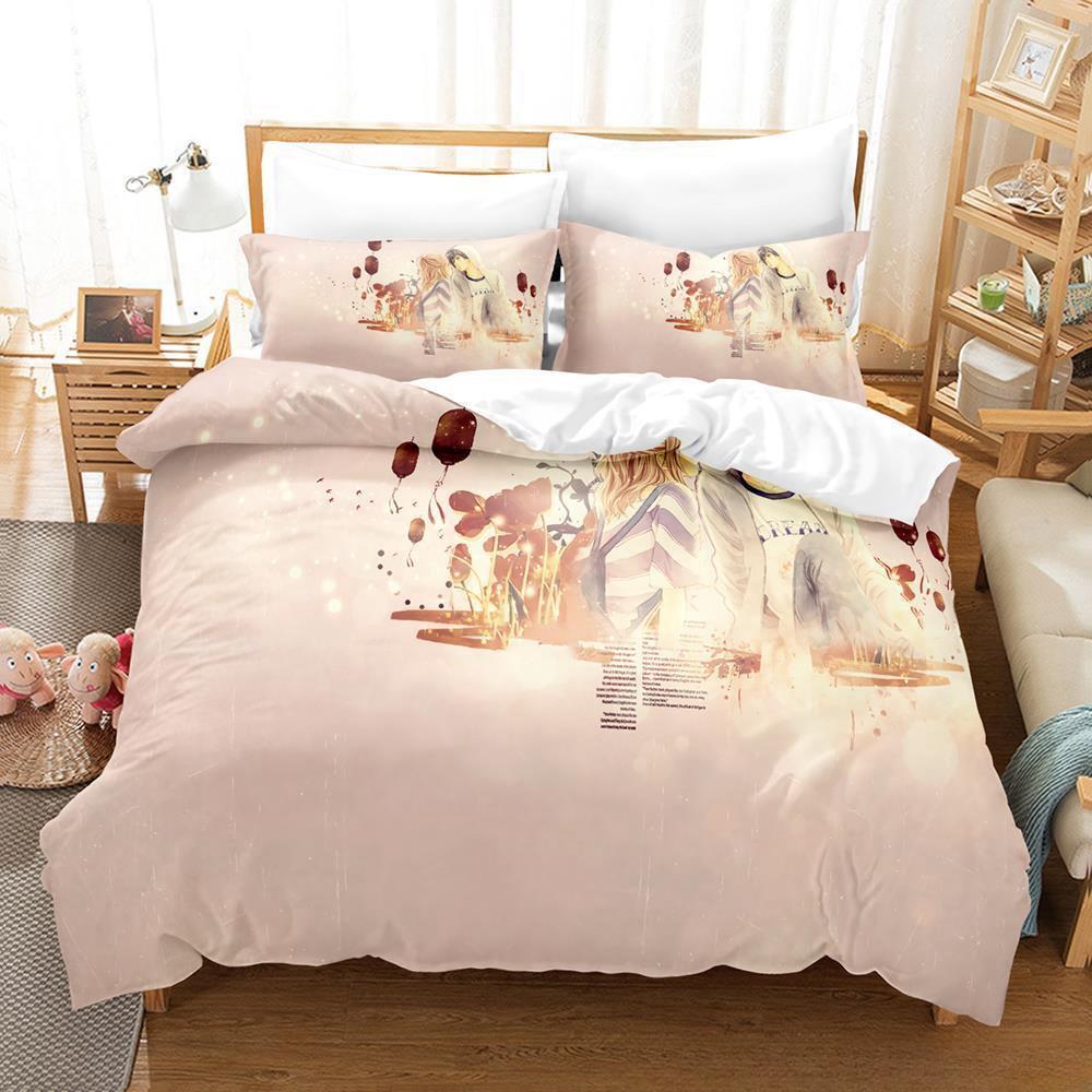 AO HARU RIDE Bettwäsche-Set, Einzel-, Zwillings-, Voll-, Queen- und King-Size-Bettset, Schlafzimmer für Erwachsene und Kinder, Bettbezug-Set, 3D-Druck, Anime-Bettlaken-Set