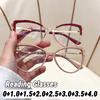 Women's INS Style Fashion Cat-Eye Blue Light Blocking Presbyopia Glasses Oversized Comfortable HD Reading Glasses Trendy Goggles