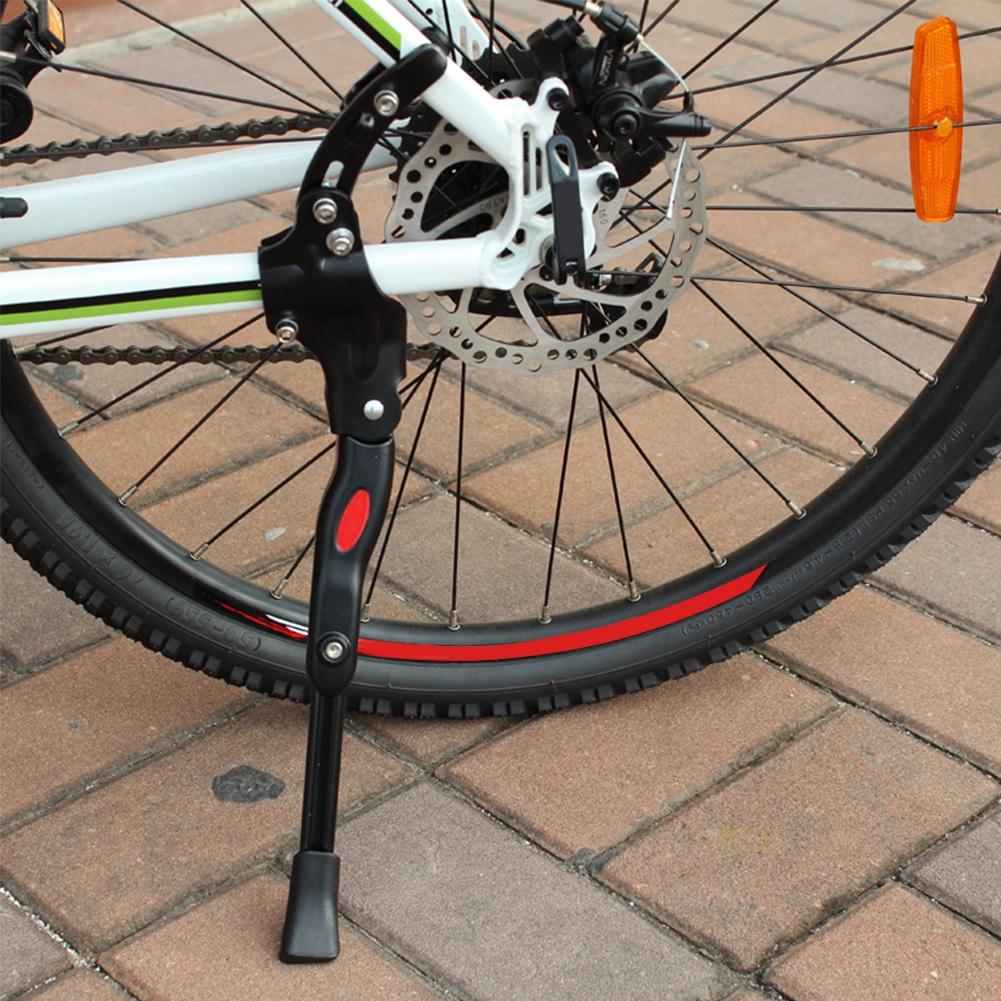 Aluminium Alloy Adjustable Bike Bicycle Side Kickstand Parking Stand Support Foot (black)