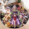 One Piece Poster Round Area Rug Carpet Rug For Living Room Bedroom Sofa Playroom Decor Nonslip Floor Mat