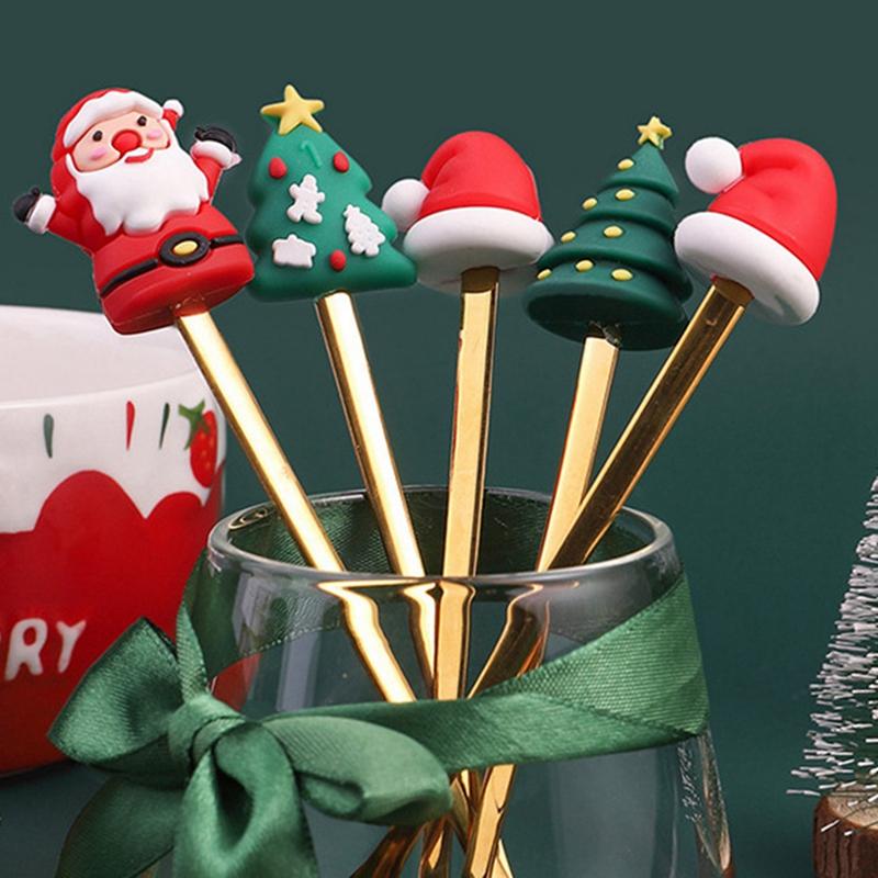 Christmas Set Gift Tableware Spoon & Fork Set Dessert Spoon Fruit Fork Coffee Spoon Tableware Set